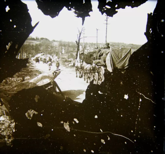 Soisson-Plaque Verre-Vue Stereo-Guerre-14/18-Stereoscopique