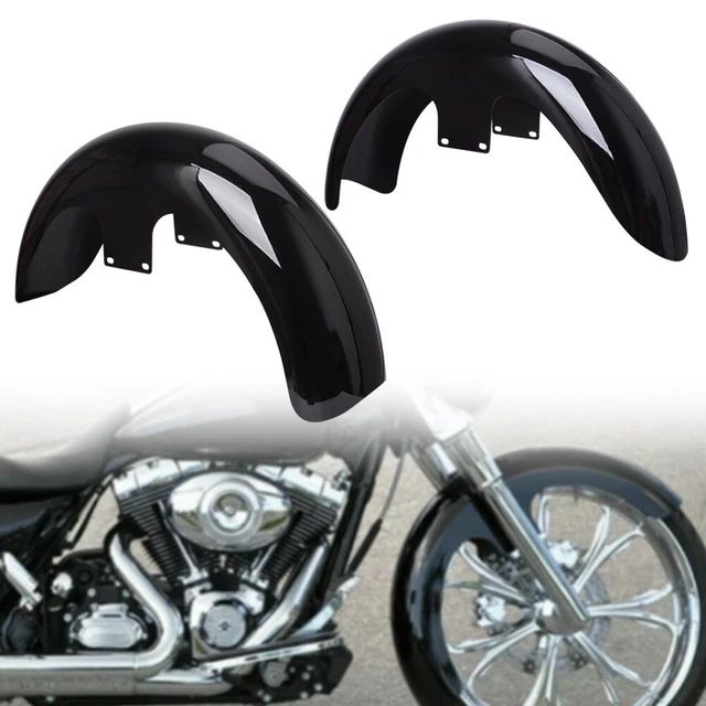 Vivid Black 23" Wrap Front Fender For Harley Touring Street Glide Custom Bagger