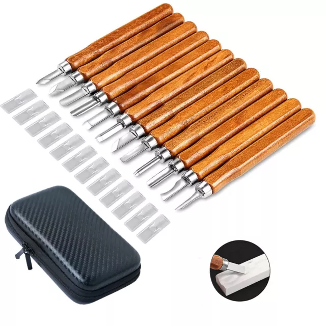 12 PCS Set Holzbearbeitungsschneider Set Schnitzen DIY W9P1