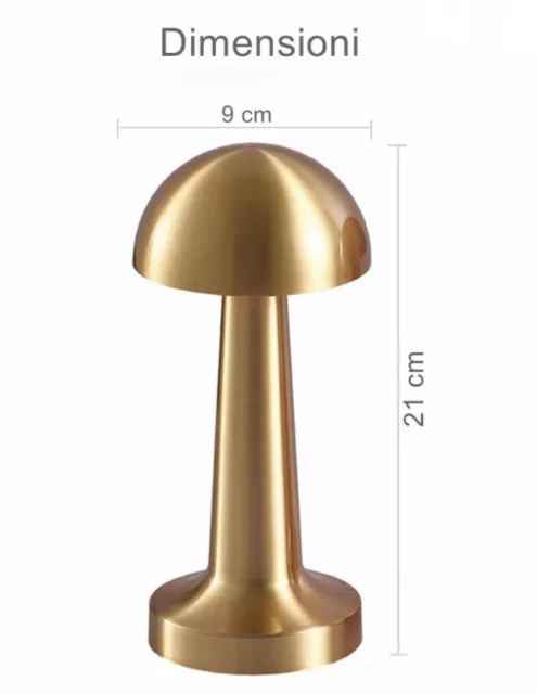 Lampada Da Tavolo a LED Touch Senza Fili Ricaricabile Per Casa Ristorante Bar 11