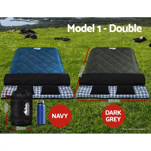 Weisshorn Sleeping Bag Bags Single Double Camping Hiking Tent Winter Summer 2
