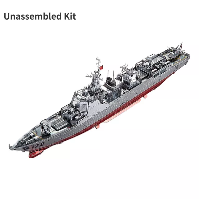 1/1000 Metal 052D Destroyer Ship Military Warship Model Collection Unassembled