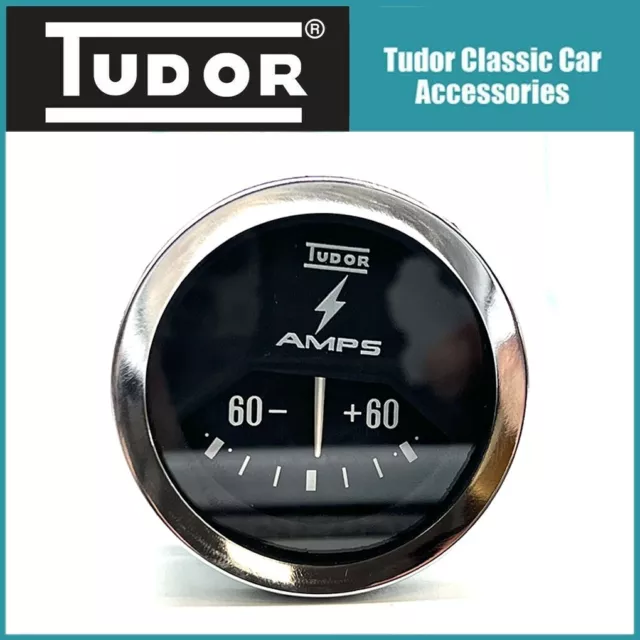 Classic Car Ammeter 52mm Chrome Bezel -60 To +60 Amps -from  Tudor