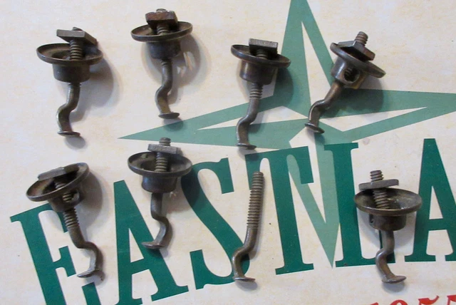 8 Unique Antique Iron Set Of 8 Architectural Drawer Pulls Rare Norched