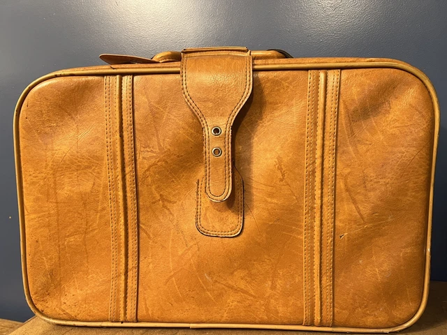 vintage leather suitcase