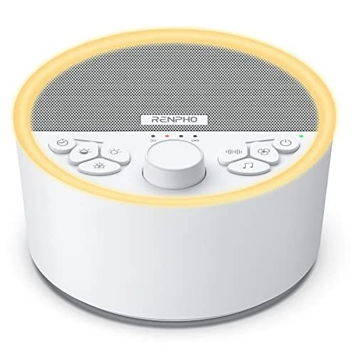 RENPHO Machine à bruit blanc, Appareil de Sommeil à Bruit Blanc Portable, White