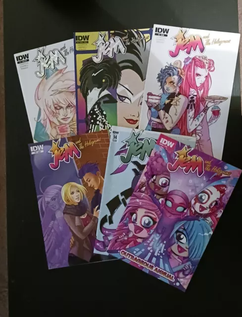 Jem and The Holograms IDW 2015 Comic Lot #1, 2, 5, 10, 14 + Outrageous Annual