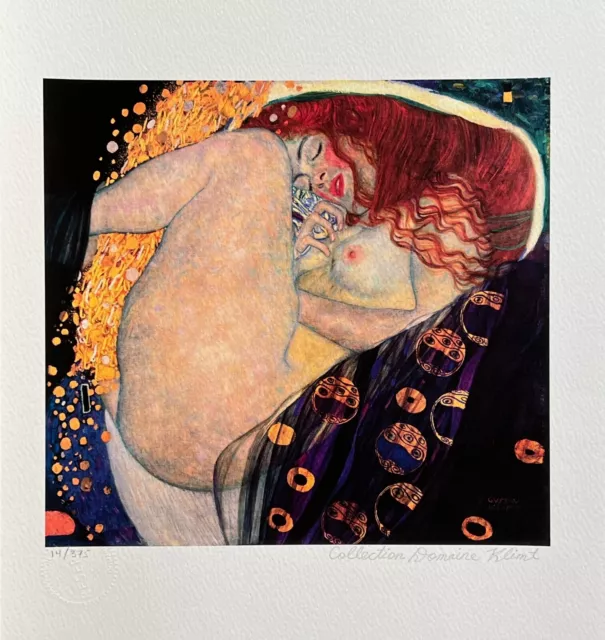 Gustav Klimt DANAE Estate Signed Limited Edition Fine Art Giclee 16" x 12"