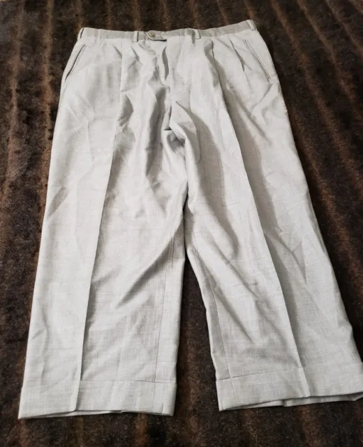 Ermenegildo Zegna Mens Size 38 Gray Pleated Dress Pants