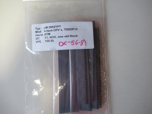 150 pezzi LM 2902YPT, 4x OPV, TSSOP14, produttore: STM, NOS, (X-56-8)