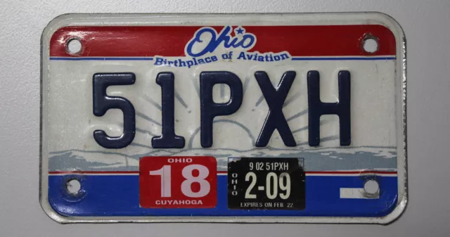 usa OHIO Motorrad-Nummernschild US Biker License Plate Kennzeichen Schild 51 PXH