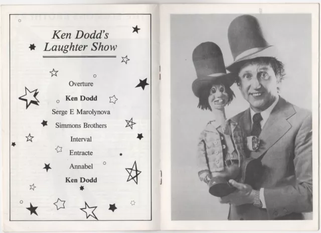 Ken Dodd Postcard Signed & Eastbourne Congress Theatre Programme 1985 3