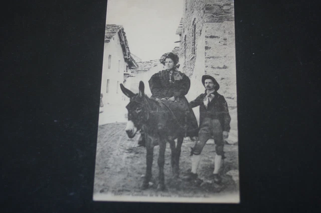 Costumes De La Savoie Bonneval Sur Arc. Ane Carte Postale Animee