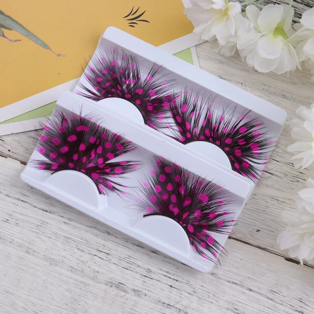 5 pares de pestañas de señorita con efecto de capa 3D pluma completa falso