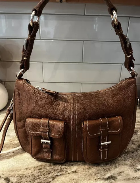 AUTHENTIC PRADA LEATHER Shoulder Bag Hobo Tracolla In Pelle