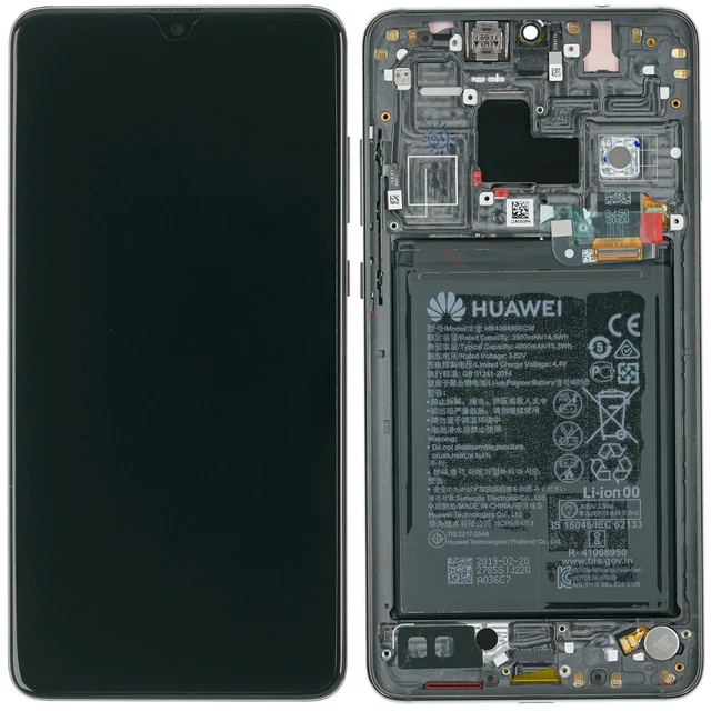 Huawei Mate 20 LCD Écran Tactile Numériseur Verre + Cadre Noir