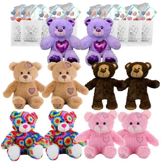 Build Make a Bear Making Party at home - 8" Teddy Bear Selection - 10 kits