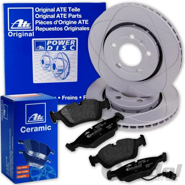 ATE Powerdisc Disques + Plaquettes en Céramique Avant pour VW Polo 9N Fabia