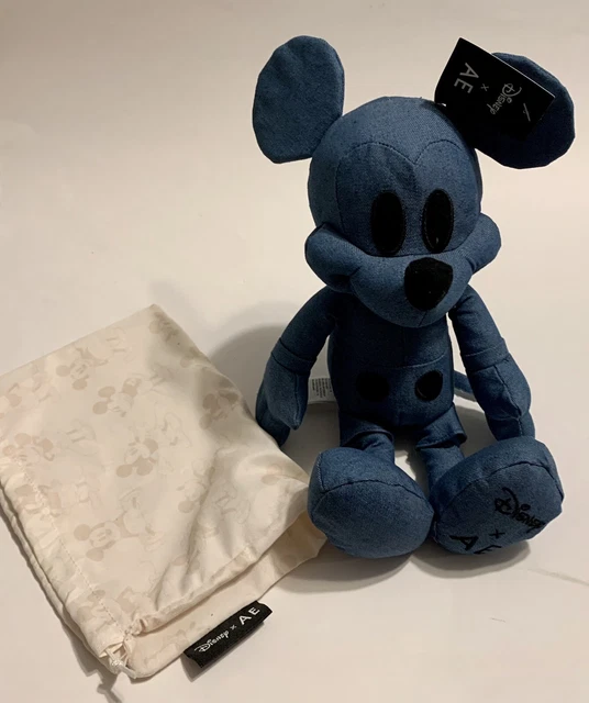 Disney x AE Denim American Eagle Mickey Mouse Special Edition Plush Doll W/ Bag