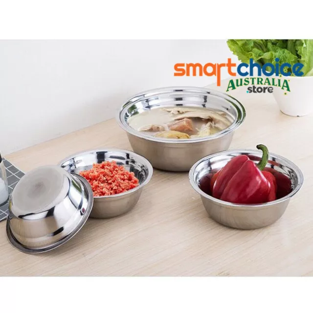 Bulk Sale Durable Stainless Steel Bowl Polished Round Mixing Bowl Salad Bowl 2