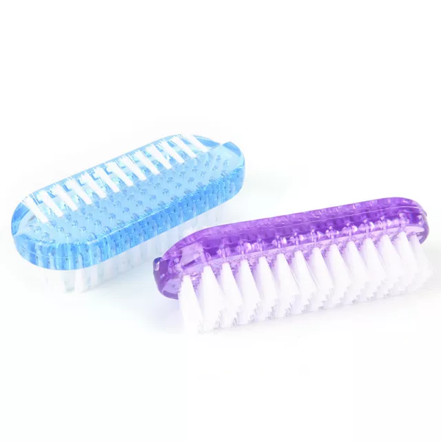 Plastic Nail Cleaning Scrubbing Brush Double Sided Hand Nail Brush Cleaner $d