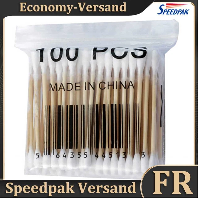 100pcs Double Head Disposable Cotton Stick Makeup Cotton Swab Ears Cleaning Tool