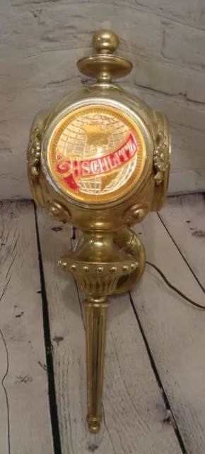 Vintage Schlitz Light Sign Wall Sconce Carriage Lantern 4 Sided