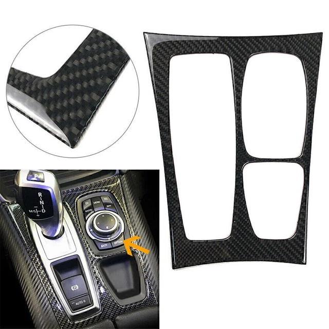Rifinitura pannello cambio auto fibra di carbonio adatto per BMW E70 X5 E71 X6 2008-13 LHD