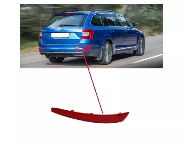 New For Skoda Octavia (5E) Estate 13-17 Rear Bumper Reflector Red Right O/S