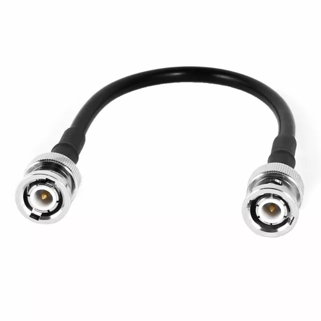 BNC mâle à BNC Connecteur mâle Pigtail RG58 câble coaxial 22cm Noir