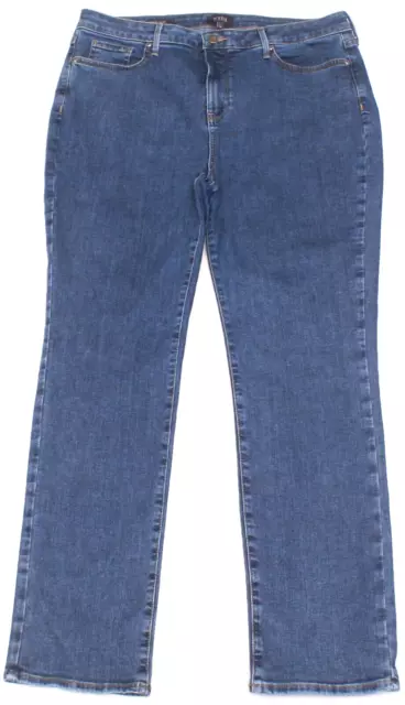 NYDJ Sheri Slim Lift Tuck Stretch Blue Denim Jeans Women's Size 16 (35X29)