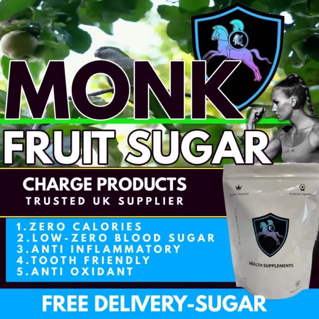 Monk Fruit Sweetener 1kg 1 Kilo Zero Calories Low Blood Sugar Tooth Friendly