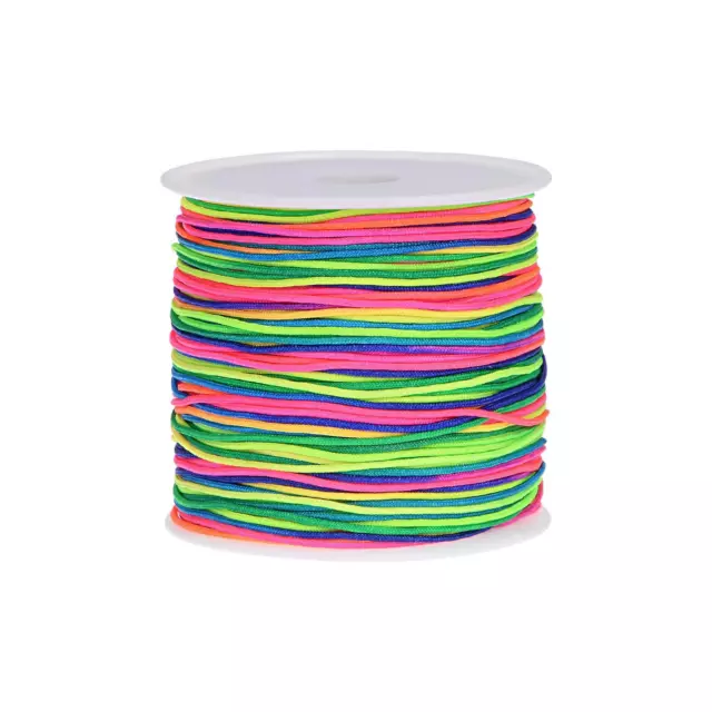 Nylon Cordino Raso Corda con Plastica Rocchetto 147ft,Multicolore