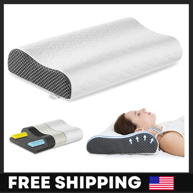 CERVICAL NECK PILLOW Foam Memory Orthopedic Support Ergonomic Sleeping