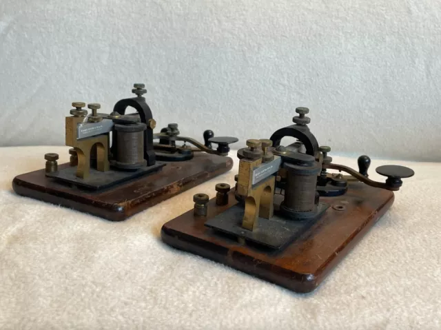 Signal Electric Telegraph Machines (Set of 2) Menominee Michigan, 1920s