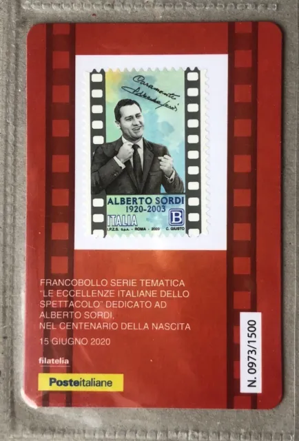ITALY 2020 ALBERTO DEAF PHILATELIC CARD STAMP print run only 1500