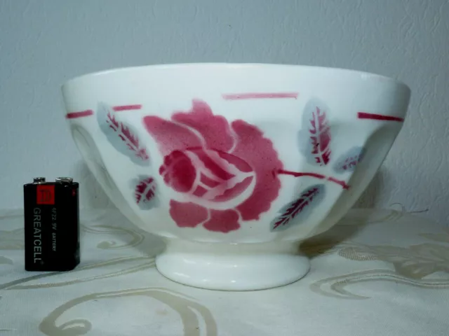 Ancien Enorme Bol à Petit Déjeuner ou à Soupe en Faience n°10