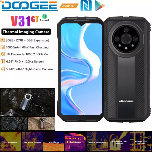 DOOGEE S100 4G LTE Android Rugged Phone Outdoor Adventure Mobile 66W Fast  Charge