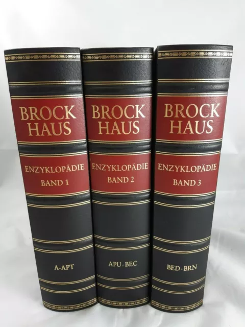 BROCKHAUS Band 1 & 2 & 3 Goldschnitt ISBN  3-7653-1100-6, 18. Aufl. 2