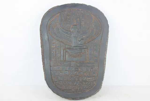 Rare Ancient Egyptian Antique Winged Isis Stela Pharaonic Stella