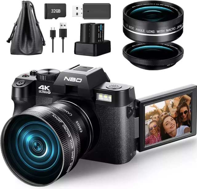 NBD Digitalkamera 4K 48MP 16X 3'' Bildschirm Autofokus Videokamera Für YouTube