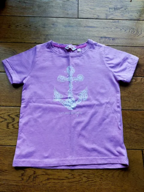 ⭐BNWOT. Fabulous Girl's Lazy Jacks Anchor T-Shirt, 5-6yrs, Pink