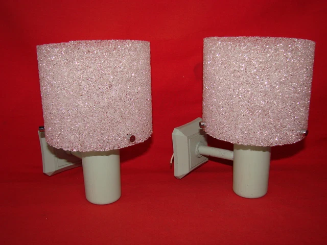 Ancienne applique murale granitée 1960 / 70 - Lampe - Luminaire - Antique French