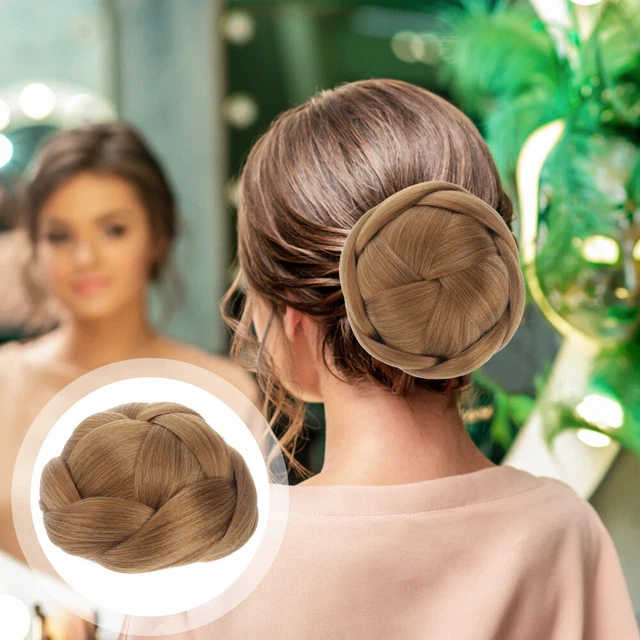 Artiglio nella parte dei capelli parrucche donna capelli chignon panini treccia tessitura
