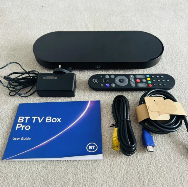 BT /EE TV Box Pro + Original Remote/Cables + User Guide - Opened, Not Been Used