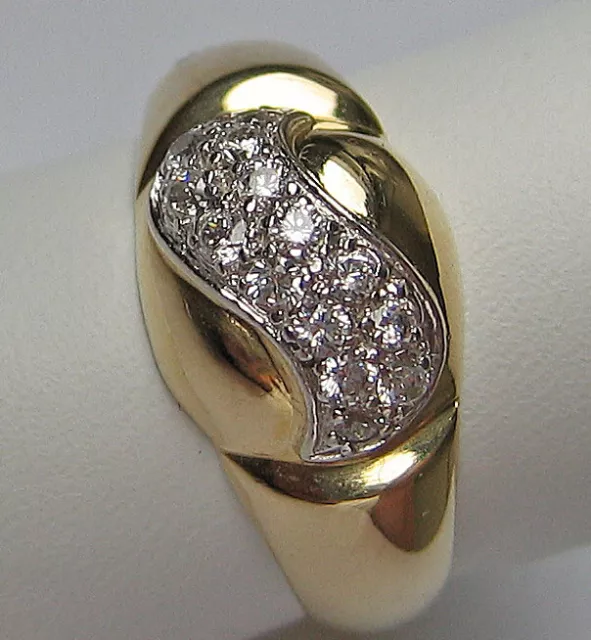 Bandring Brillanten aus 585 14kt Gold Ring mit Brillant Diamant Diamond ♦️ 8107