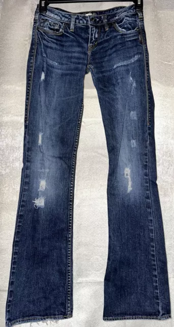 Women’s Silver Distressed Jeans Size 26/33