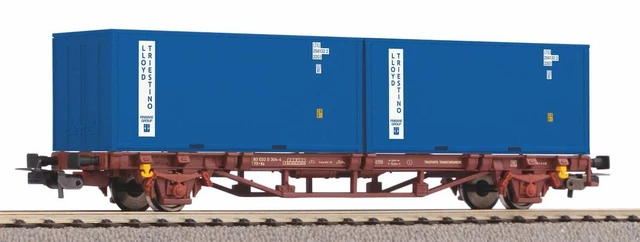 Wagon Porte-conteneurs PIKO HO 27720 DSB 40 Pieds époque V - Neuf, Danemark
