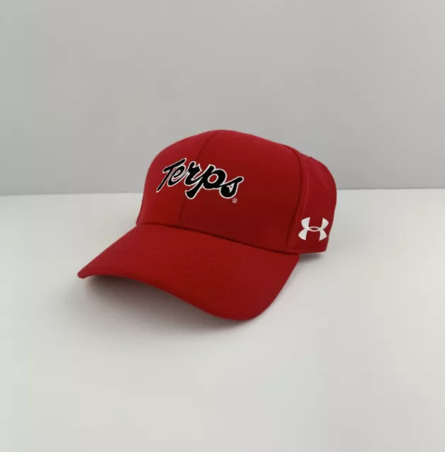 NEW Maryland Terps Terrapins Under Armour RED Hat Size Large Stretch