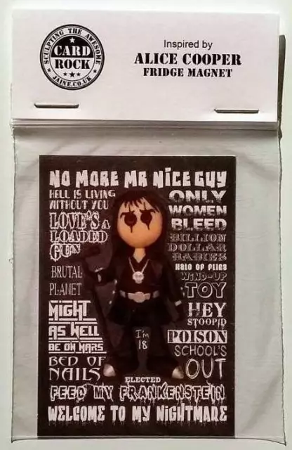 Inspired by Alice Cooper Fridge Magnet Magnet Birthday Gift Secret Santa NOT 3D